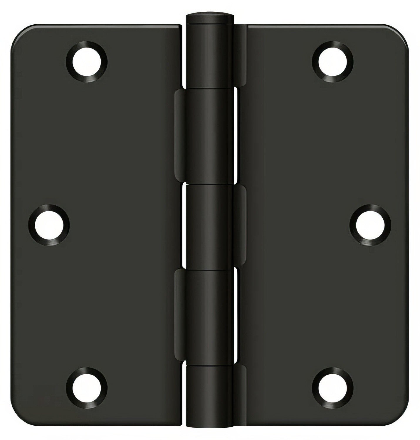 Deltana S35R4BK 3-1/2" x 3-1/2" Steel 1/4" Radius Corner Door Hinge