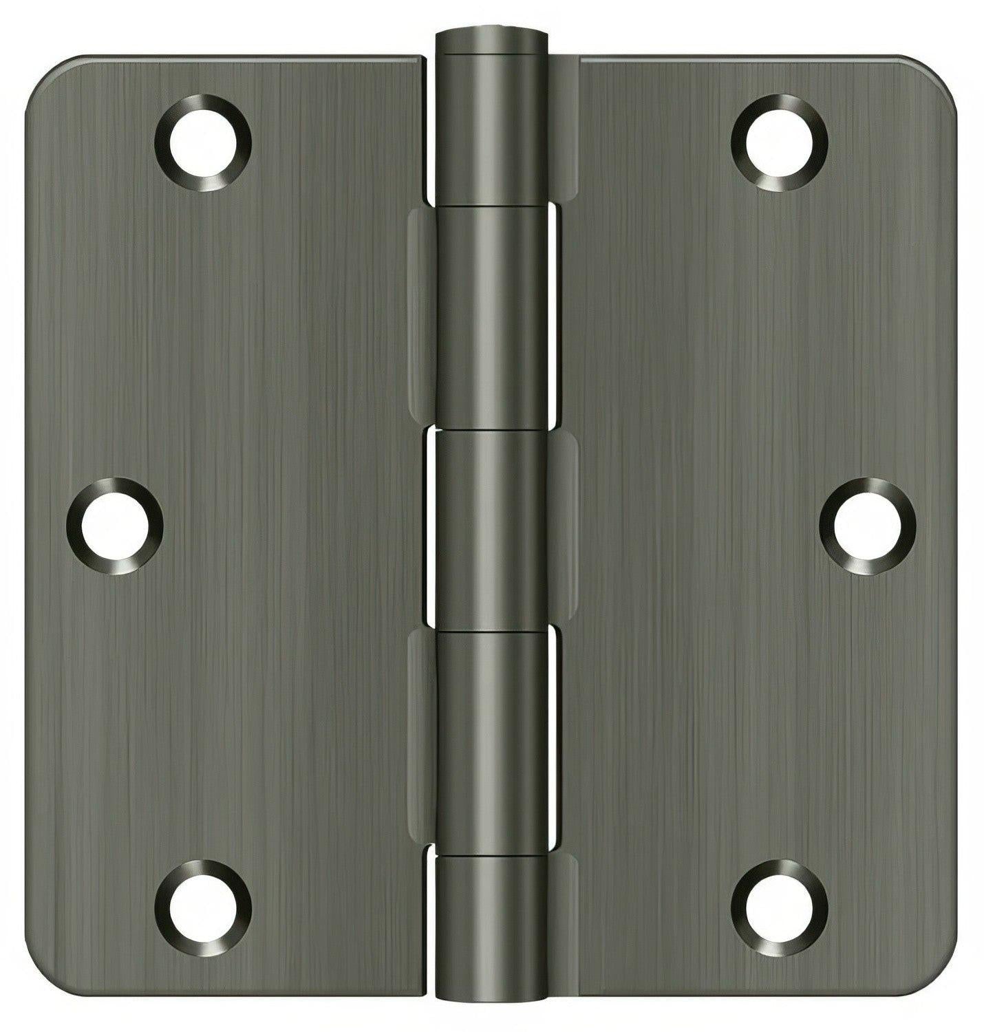 Deltana S35R4BK 3-1/2" x 3-1/2" Steel 1/4" Radius Corner Door Hinge
