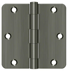 Deltana S35R4BK 3-1/2" x 3-1/2" Steel 1/4" Radius Corner Door Hinge