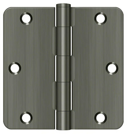 Deltana S35R4BK 3-1/2" x 3-1/2" Steel 1/4" Radius Corner Door Hinge