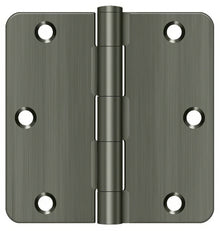 Deltana S35R4BK 3-1/2" x 3-1/2" Steel 1/4" Radius Corner Door Hinge