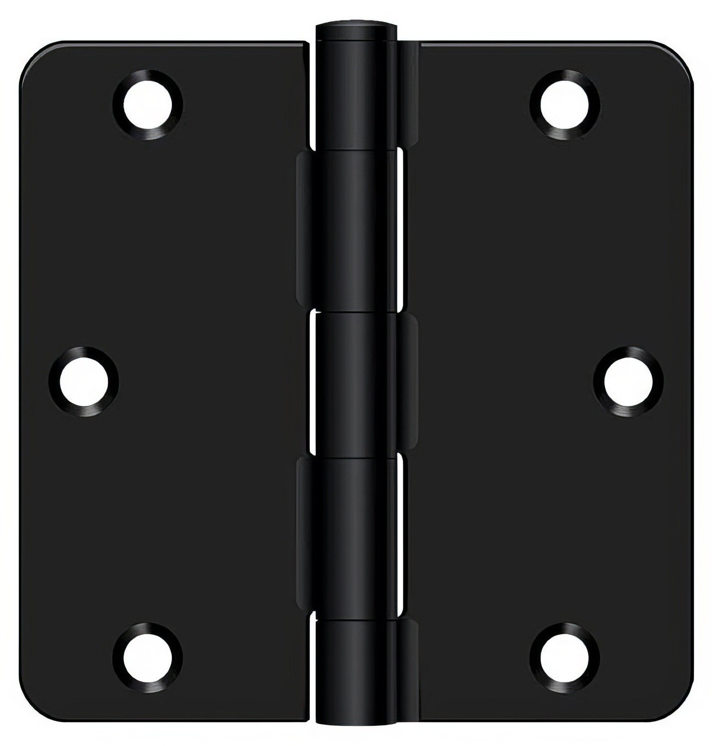 Deltana S35R4BK 3-1/2" x 3-1/2" Steel 1/4" Radius Corner Door Hinge