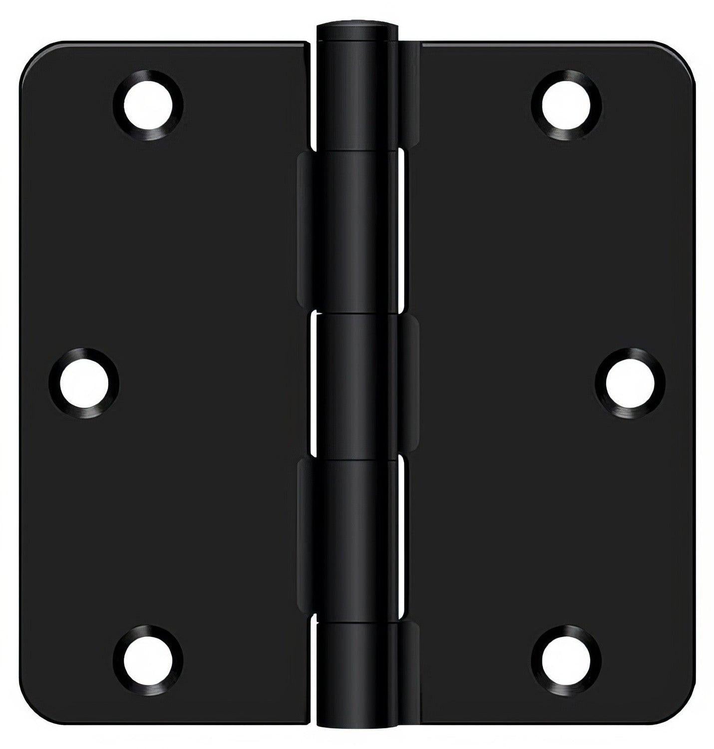 Deltana S35R4BK 3-1/2" x 3-1/2" Steel 1/4" Radius Corner Door Hinge