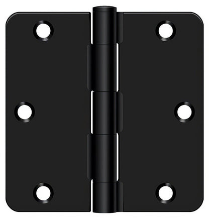 Deltana S35R4BK 3-1/2" x 3-1/2" Steel 1/4" Radius Corner Door Hinge