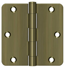 Deltana S35R4BK 3-1/2" x 3-1/2" Steel 1/4" Radius Corner Door Hinge