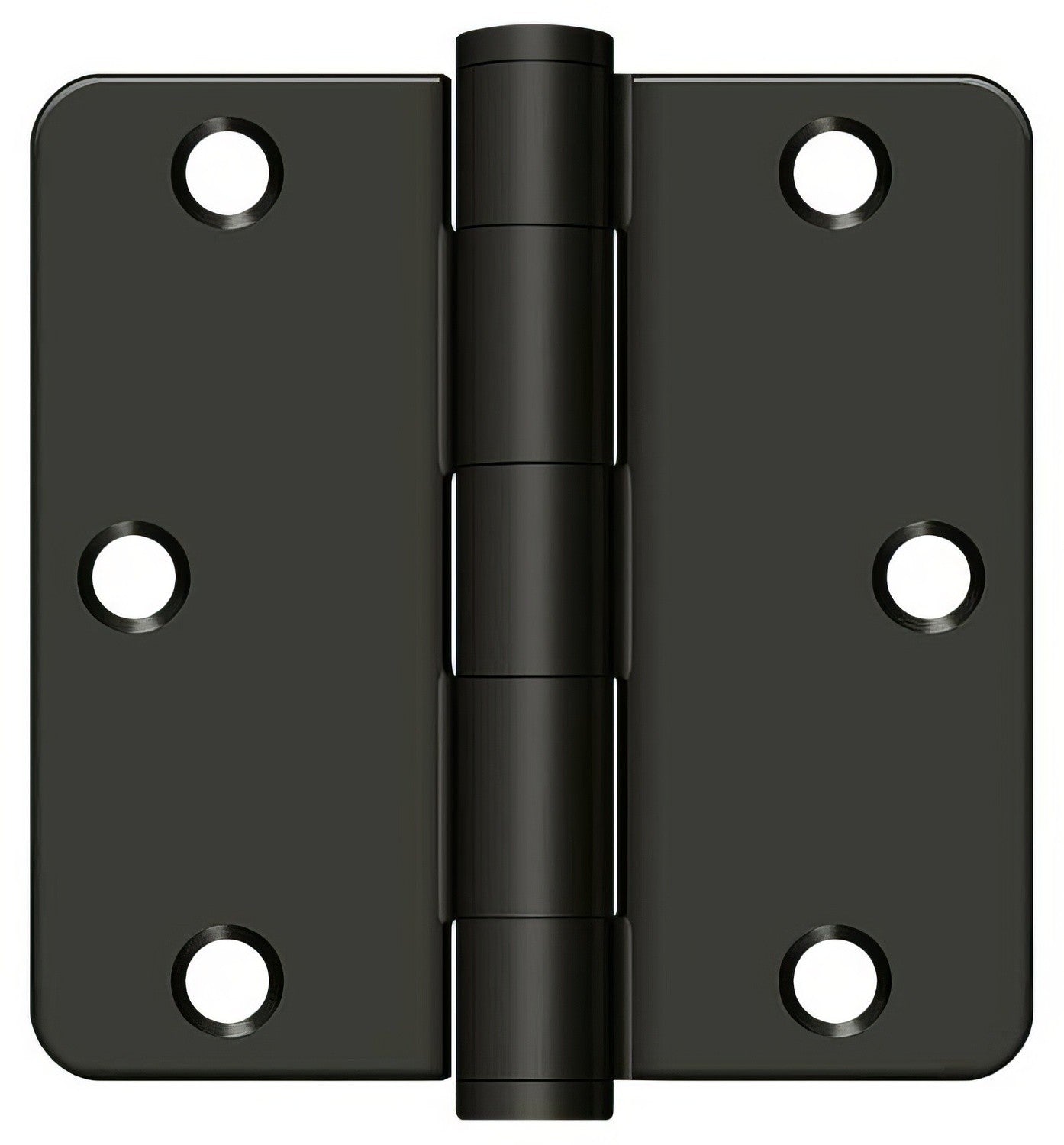 Deltana S35R4HD 3-1/2" x 3-1/2" Plain Bearing 1/4" Radius Corner Door Hinge - Pair