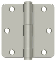 Deltana S35R4HD 3-1/2" x 3-1/2" Plain Bearing 1/4" Radius Corner Door Hinge - Pair