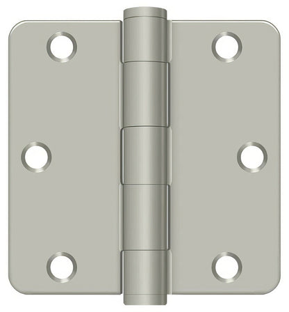 Deltana S35R4HD 3-1/2" x 3-1/2" Plain Bearing 1/4" Radius Corner Door Hinge - Pair