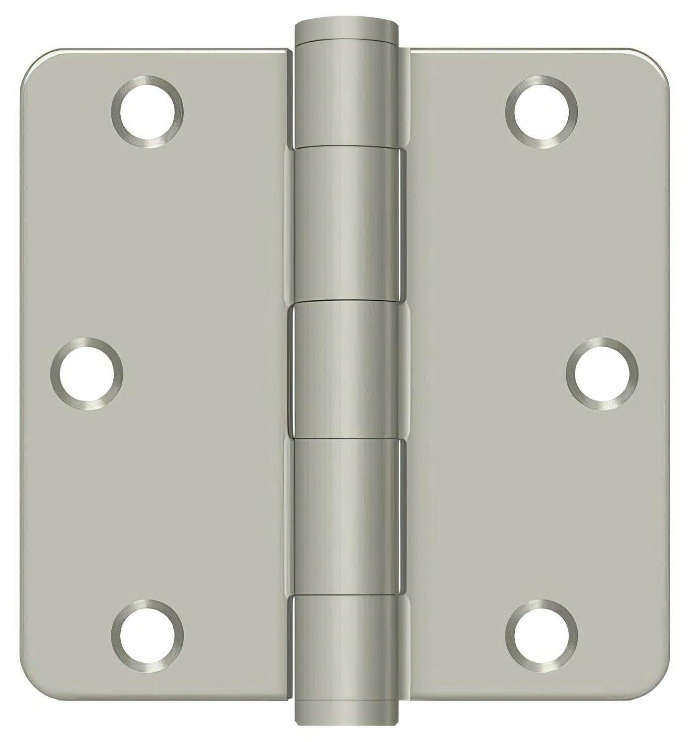 Deltana S35R4HD 3-1/2" x 3-1/2" Plain Bearing 1/4" Radius Corner Door Hinge - Pair