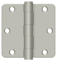 Deltana S35R4HD 3-1/2" x 3-1/2" Plain Bearing 1/4" Radius Corner Door Hinge - Pair