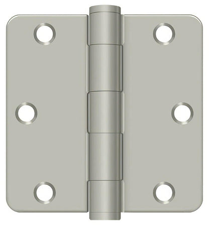 Deltana S35R4HD 3-1/2" x 3-1/2" Plain Bearing 1/4" Radius Corner Door Hinge - Pair