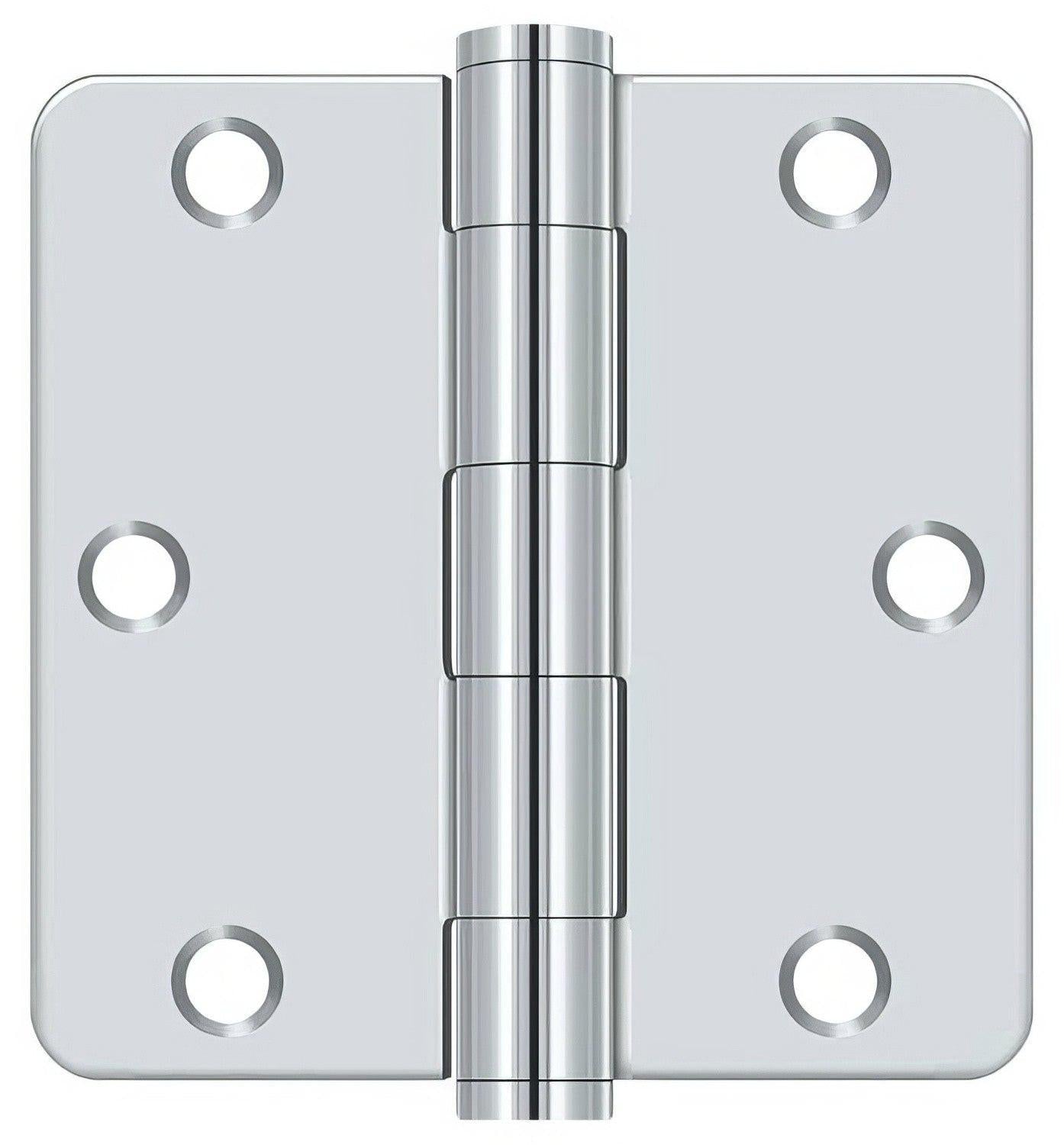Deltana S35R4HD 3-1/2" x 3-1/2" Plain Bearing 1/4" Radius Corner Door Hinge - Pair
