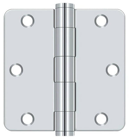 Deltana S35R4HD 3-1/2" x 3-1/2" Plain Bearing 1/4" Radius Corner Door Hinge - Pair