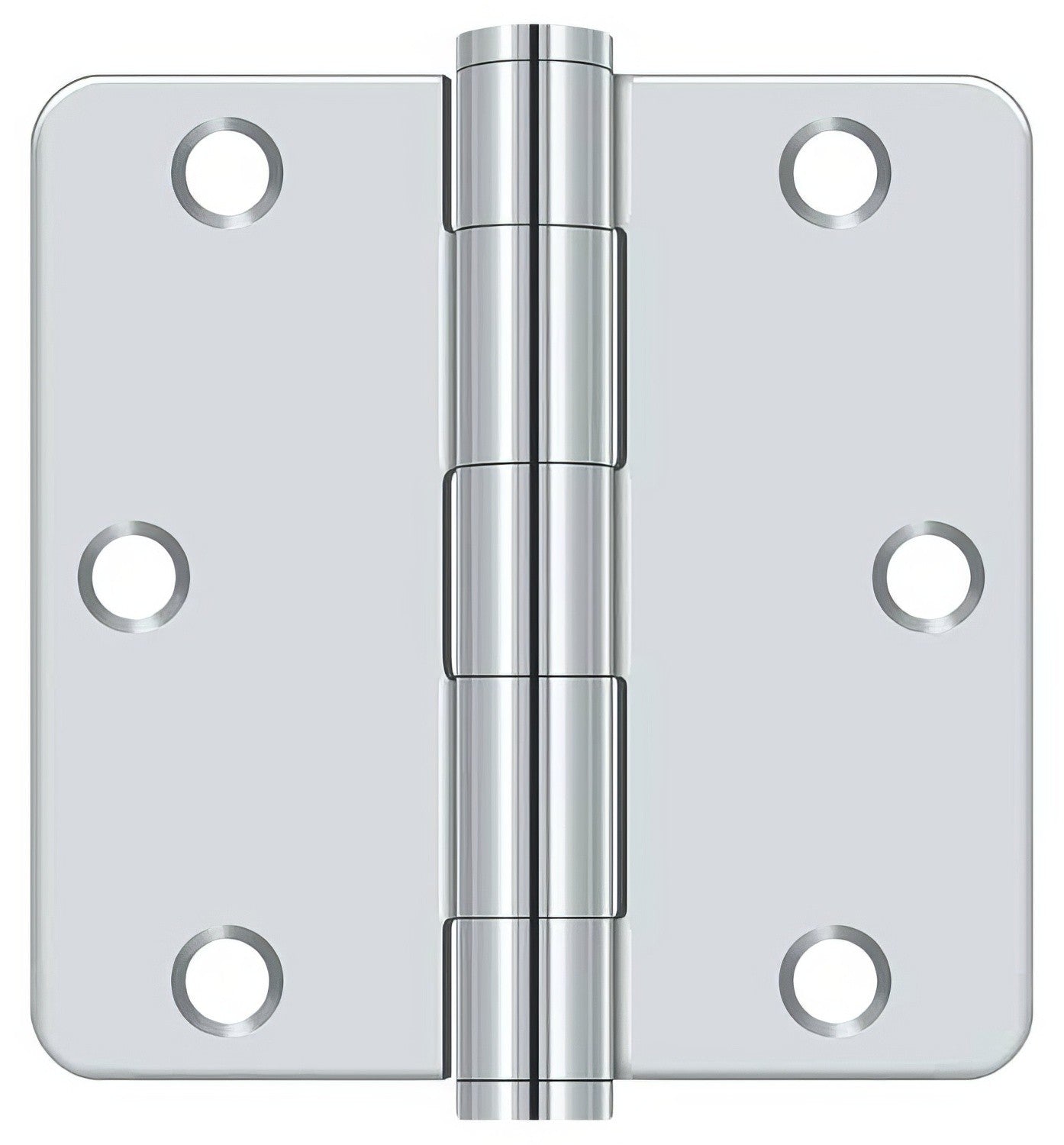 Deltana S35R4HD 3-1/2" x 3-1/2" Plain Bearing 1/4" Radius Corner Door Hinge - Pair
