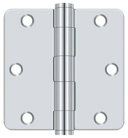 Deltana S35R4HD 3-1/2" x 3-1/2" Plain Bearing 1/4" Radius Corner Door Hinge - Pair