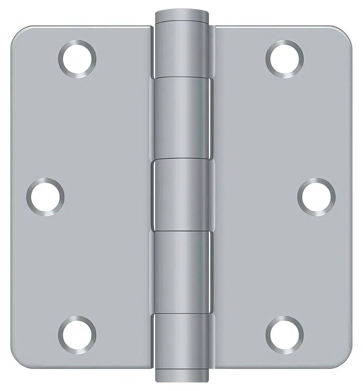 Deltana S35R4HD 3-1/2" x 3-1/2" Plain Bearing 1/4" Radius Corner Door Hinge - Pair
