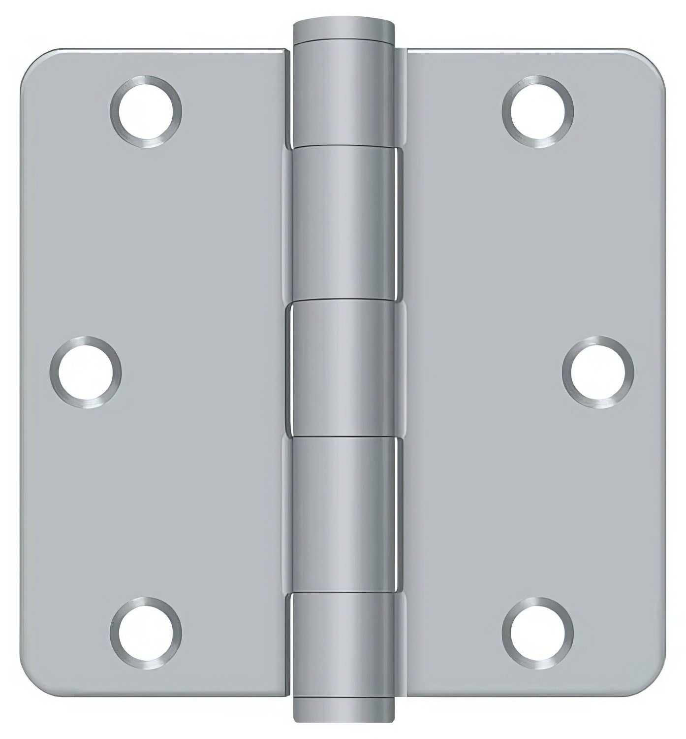 Deltana S35R4HD 3-1/2" x 3-1/2" Plain Bearing 1/4" Radius Corner Door Hinge - Pair
