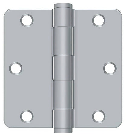 Deltana S35R4HD 3-1/2" x 3-1/2" Plain Bearing 1/4" Radius Corner Door Hinge - Pair
