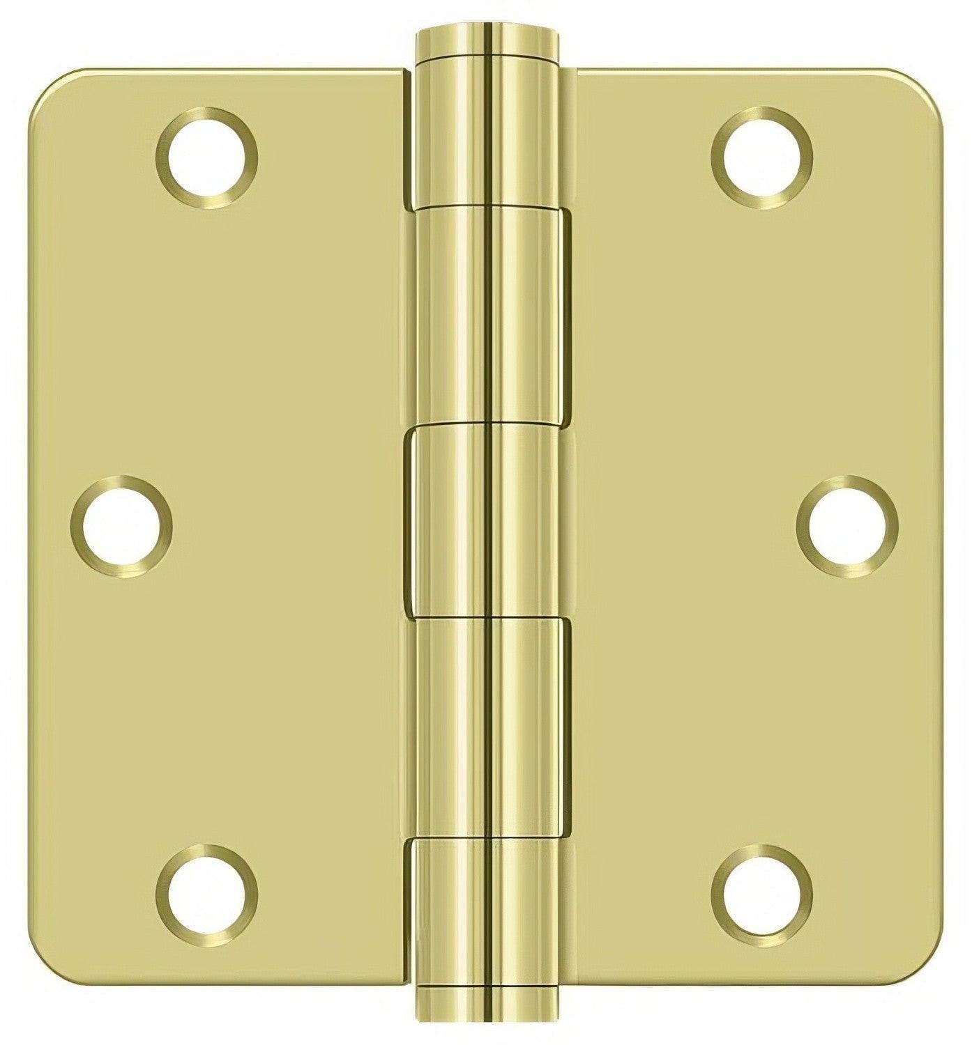 Deltana S35R4HD 3-1/2" x 3-1/2" Plain Bearing 1/4" Radius Corner Door Hinge - Pair