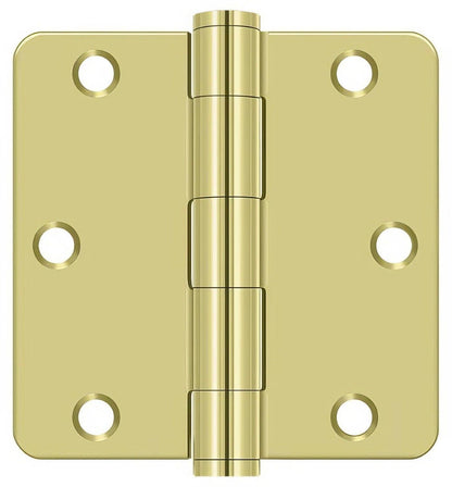 Deltana S35R4HD 3-1/2" x 3-1/2" Plain Bearing 1/4" Radius Corner Door Hinge - Pair