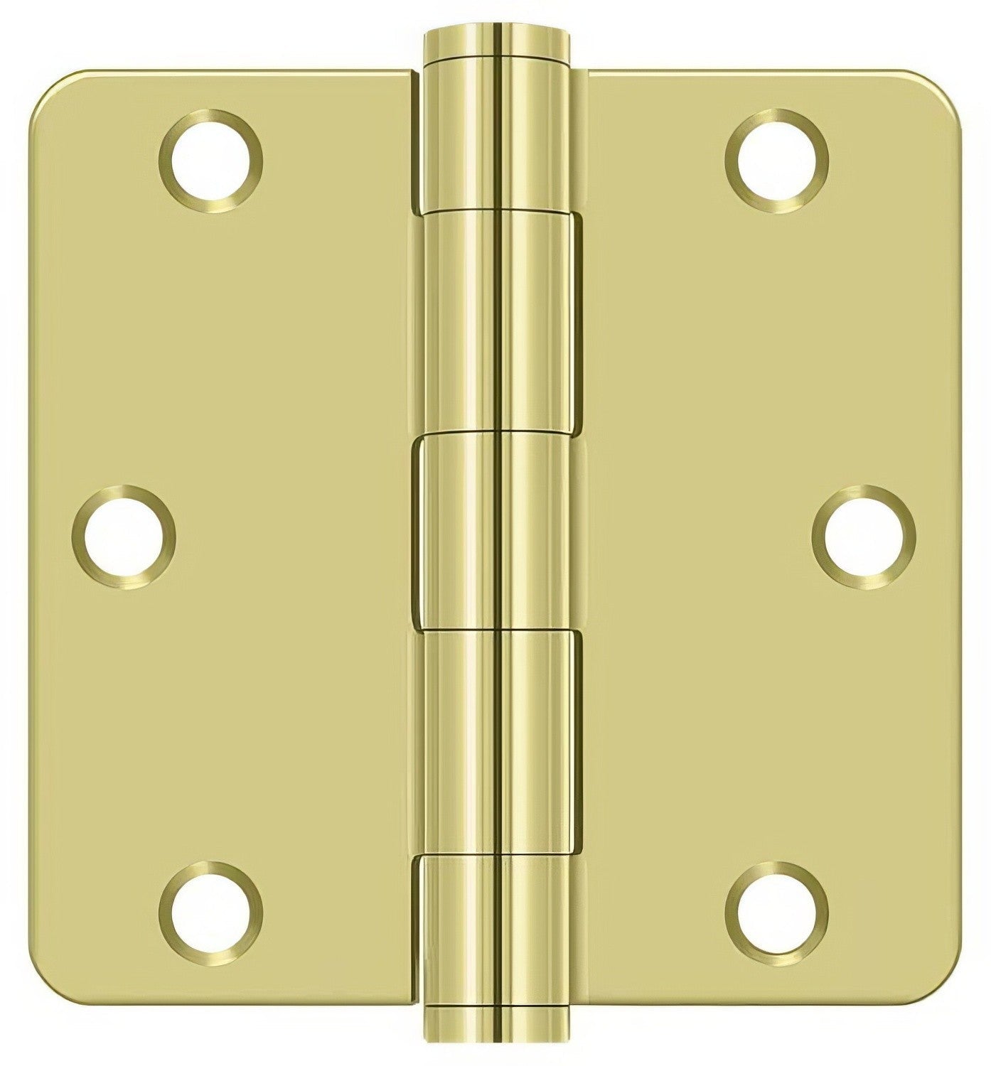 Deltana S35R4HD 3-1/2" x 3-1/2" Plain Bearing 1/4" Radius Corner Door Hinge - Pair