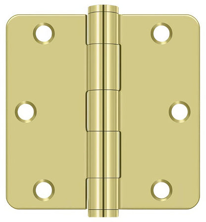 Deltana S35R4HD 3-1/2" x 3-1/2" Plain Bearing 1/4" Radius Corner Door Hinge - Pair