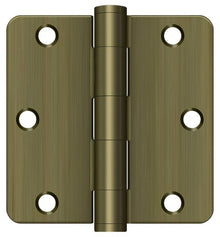 Deltana S35R4HD 3-1/2" x 3-1/2" Plain Bearing 1/4" Radius Corner Door Hinge - Pair
