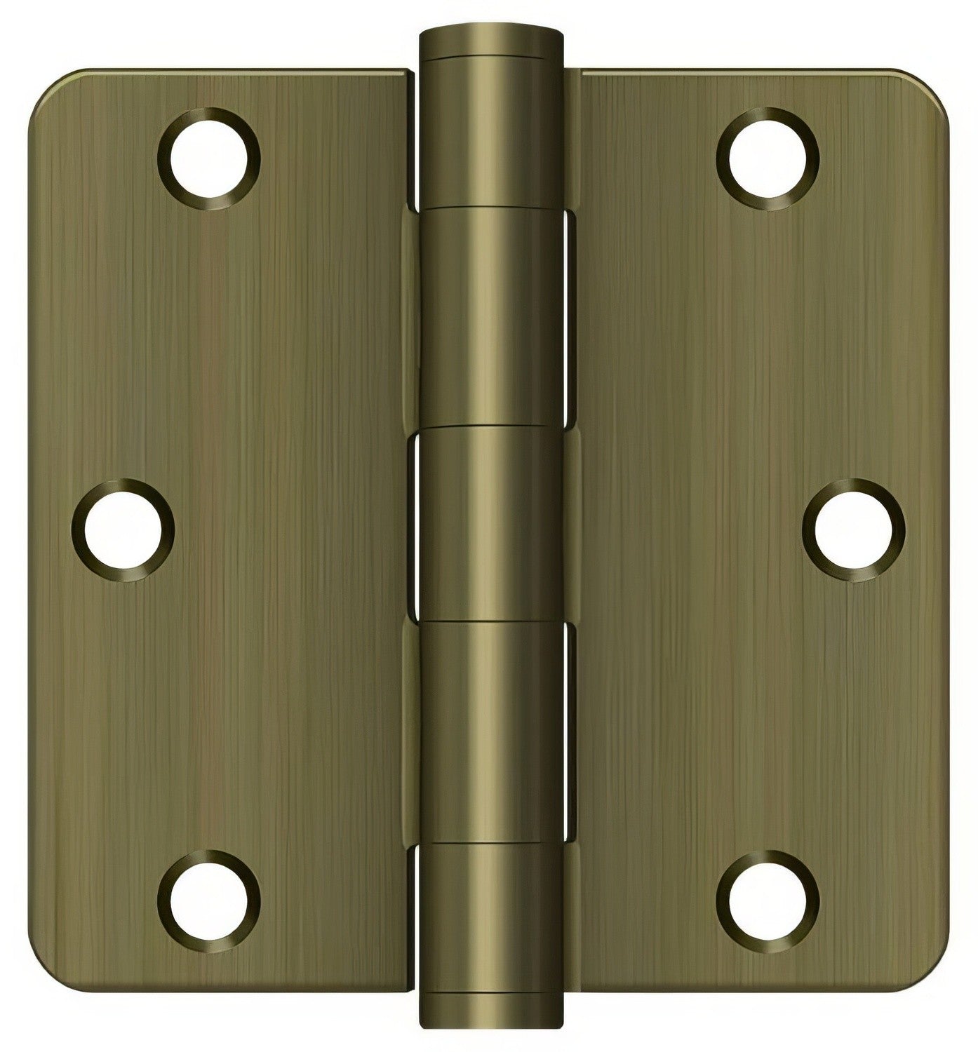 Deltana S35R4HD 3-1/2" x 3-1/2" Plain Bearing 1/4" Radius Corner Door Hinge - Pair