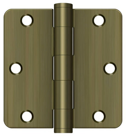 Deltana S35R4HD 3-1/2" x 3-1/2" Plain Bearing 1/4" Radius Corner Door Hinge - Pair