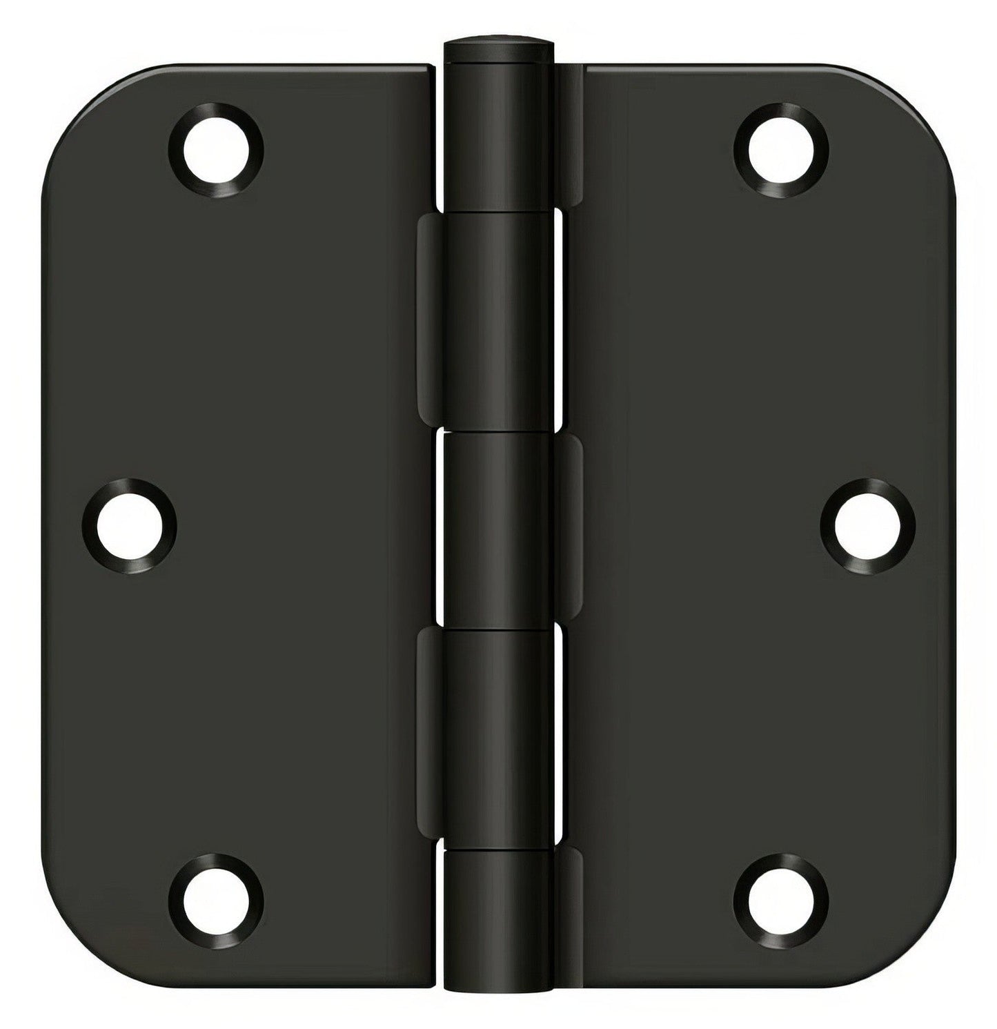 Deltana S35R5 3-1/2" x 3-1/2" Plain Bearing 5/8" Radius Corner Door Hinge - Pair.