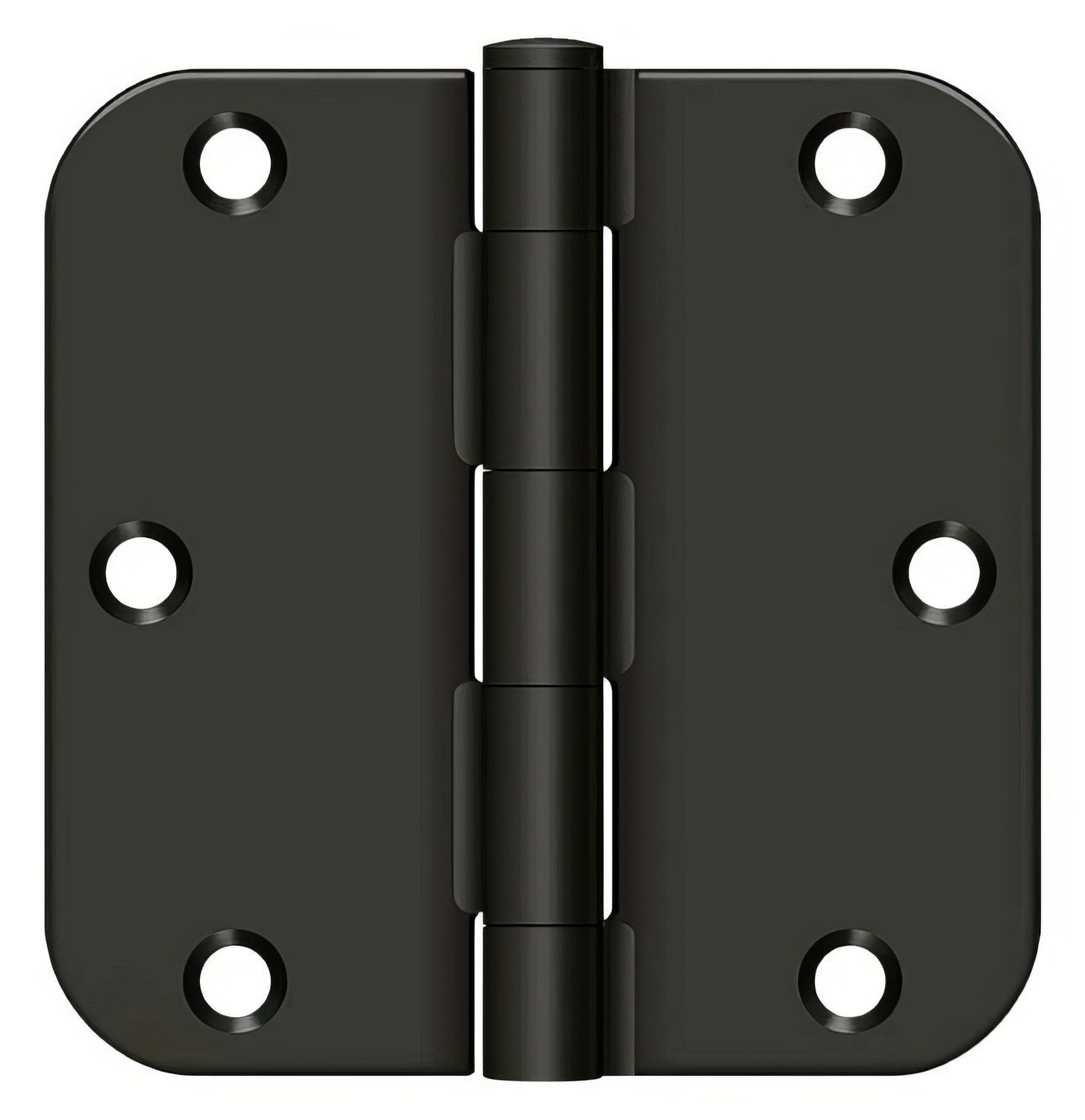 Deltana S35R5 3-1/2" x 3-1/2" Plain Bearing 5/8" Radius Corner Door Hinge - Pair.