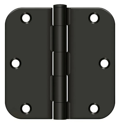 Deltana S35R5 3-1/2" x 3-1/2" Plain Bearing 5/8" Radius Corner Door Hinge - Pair.