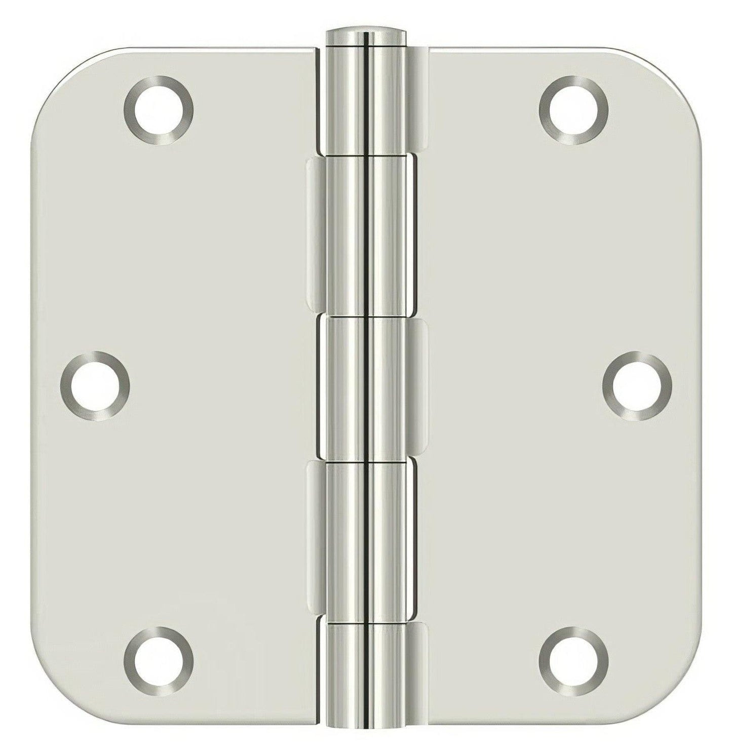 Deltana S35R5 3-1/2" x 3-1/2" Plain Bearing 5/8" Radius Corner Door Hinge - Pair