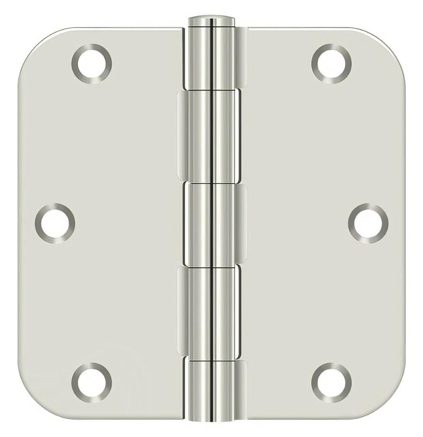 Deltana S35R5 3-1/2" x 3-1/2" Plain Bearing 5/8" Radius Corner Door Hinge - Pair