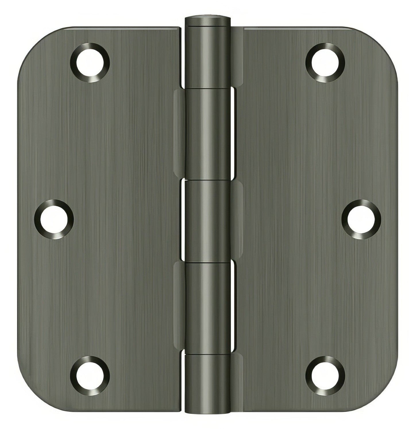 Deltana S35R5 3-1/2" x 3-1/2" Plain Bearing 5/8" Radius Corner Door Hinge - Pair.