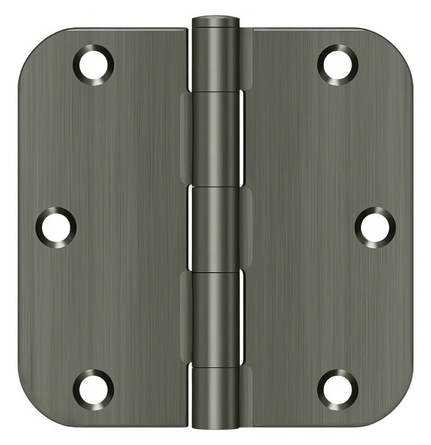 Deltana S35R5 3-1/2" x 3-1/2" Plain Bearing 5/8" Radius Corner Door Hinge - Pair.