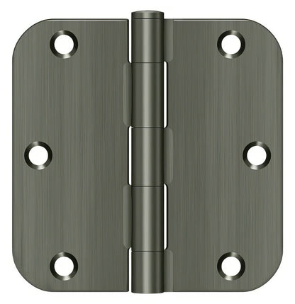 Deltana S35R5 3-1/2" x 3-1/2" Plain Bearing 5/8" Radius Corner Door Hinge - Pair.
