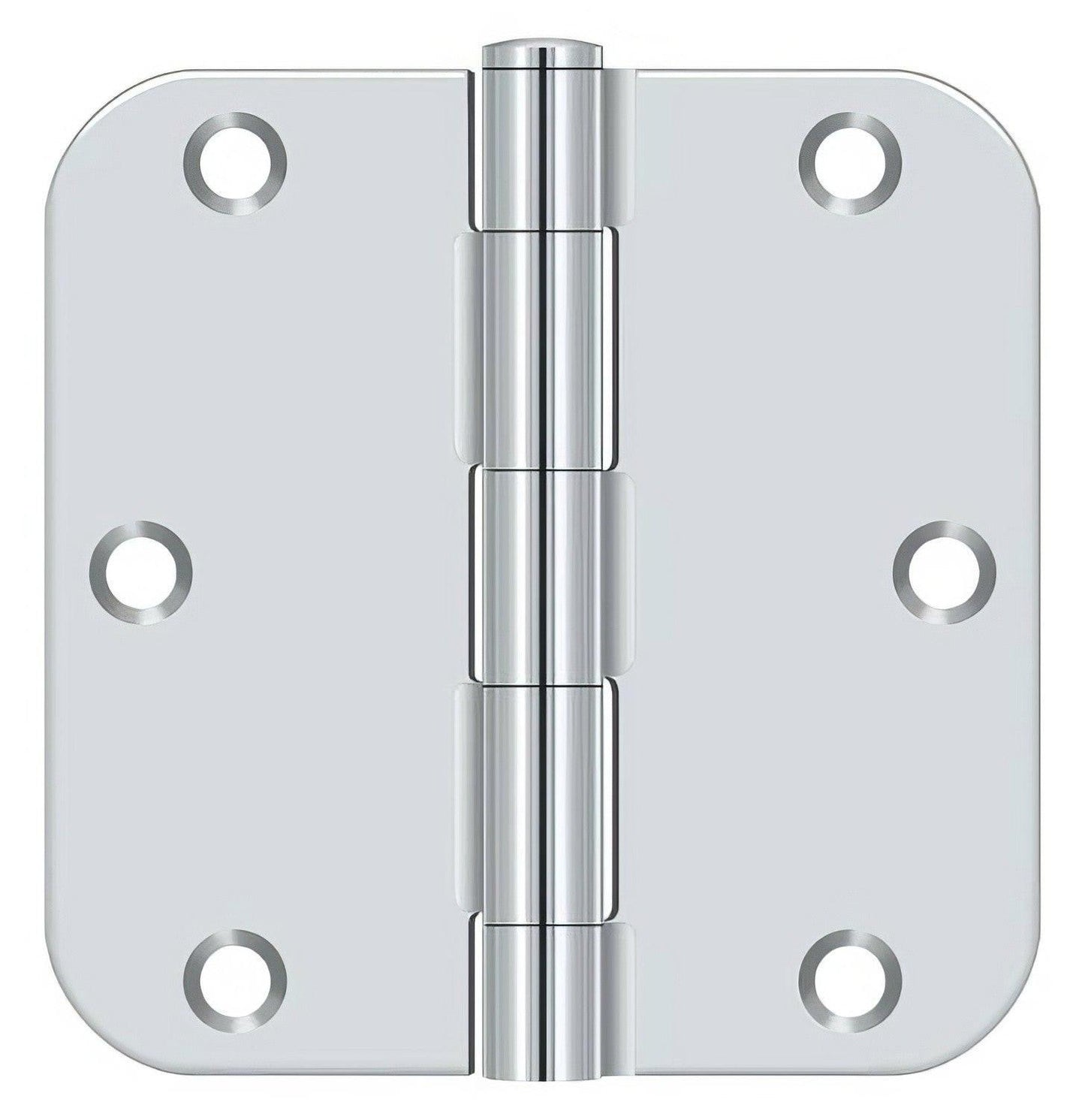 Deltana S35R5 3-1/2" x 3-1/2" Plain Bearing 5/8" Radius Corner Door Hinge - Pair