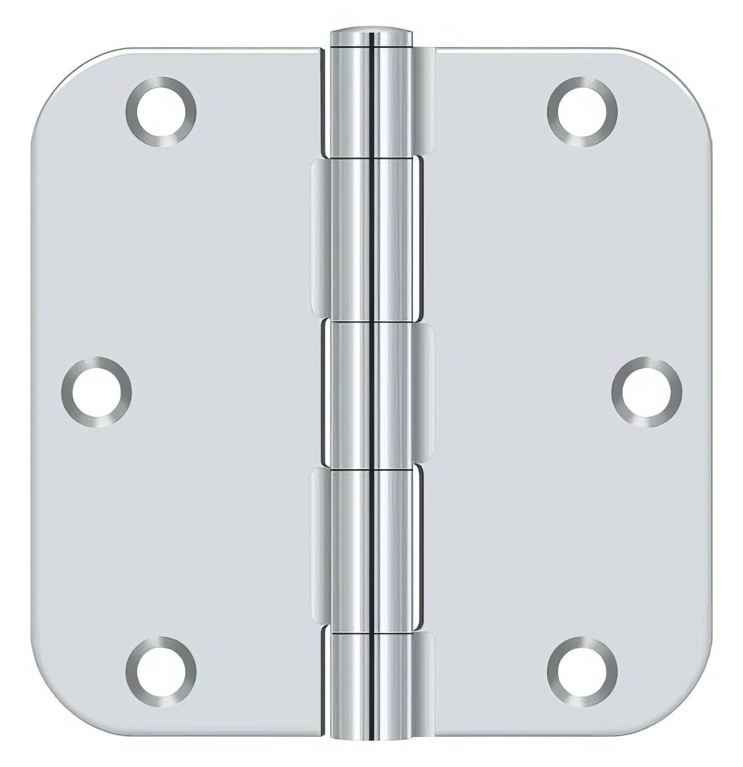 Deltana S35R5 3-1/2" x 3-1/2" Plain Bearing 5/8" Radius Corner Door Hinge - Pair.