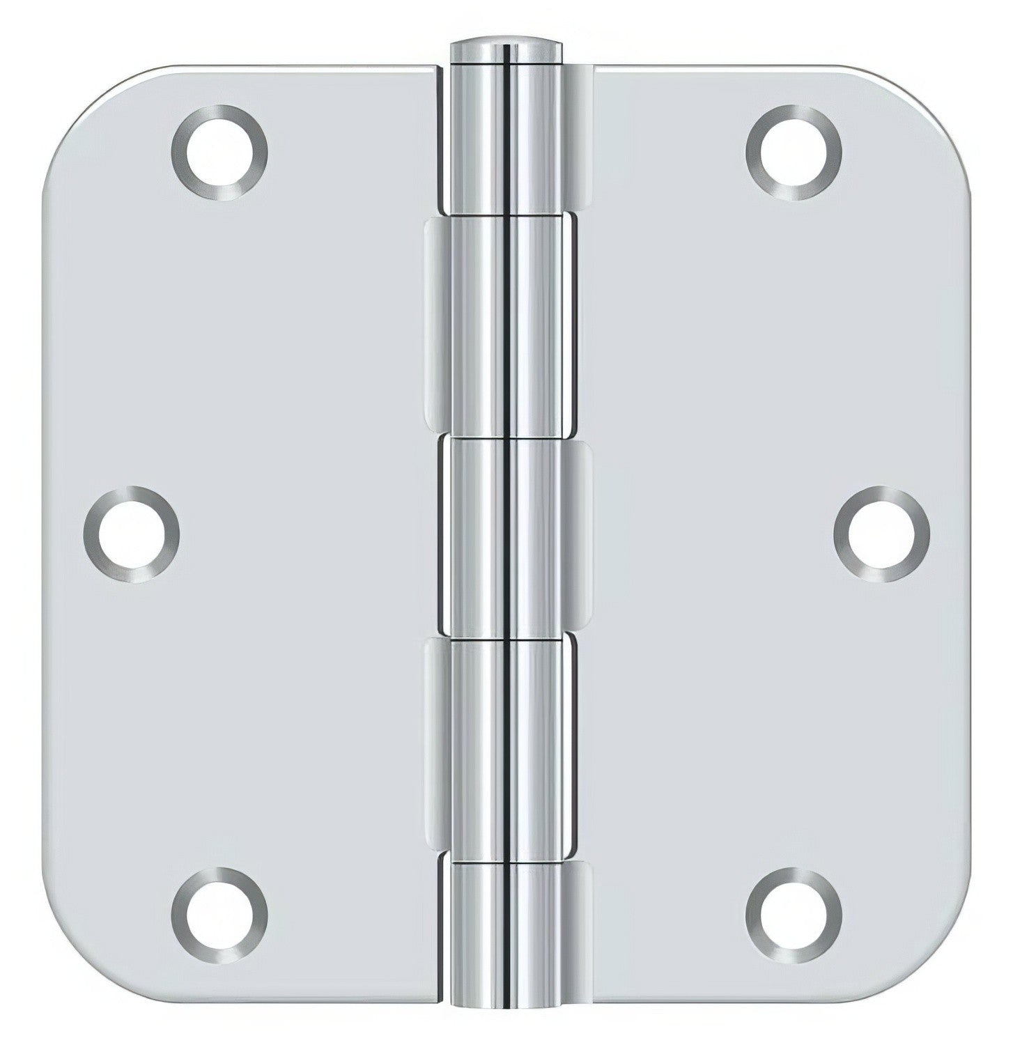 Deltana S35R5 3-1/2" x 3-1/2" Plain Bearing 5/8" Radius Corner Door Hinge - Pair.