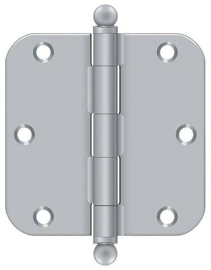 Deltana S35R5-BT 3-1/2" x 3-1/2" Plain Bearing 5/8" Radius Corner Door Hinge - Pair