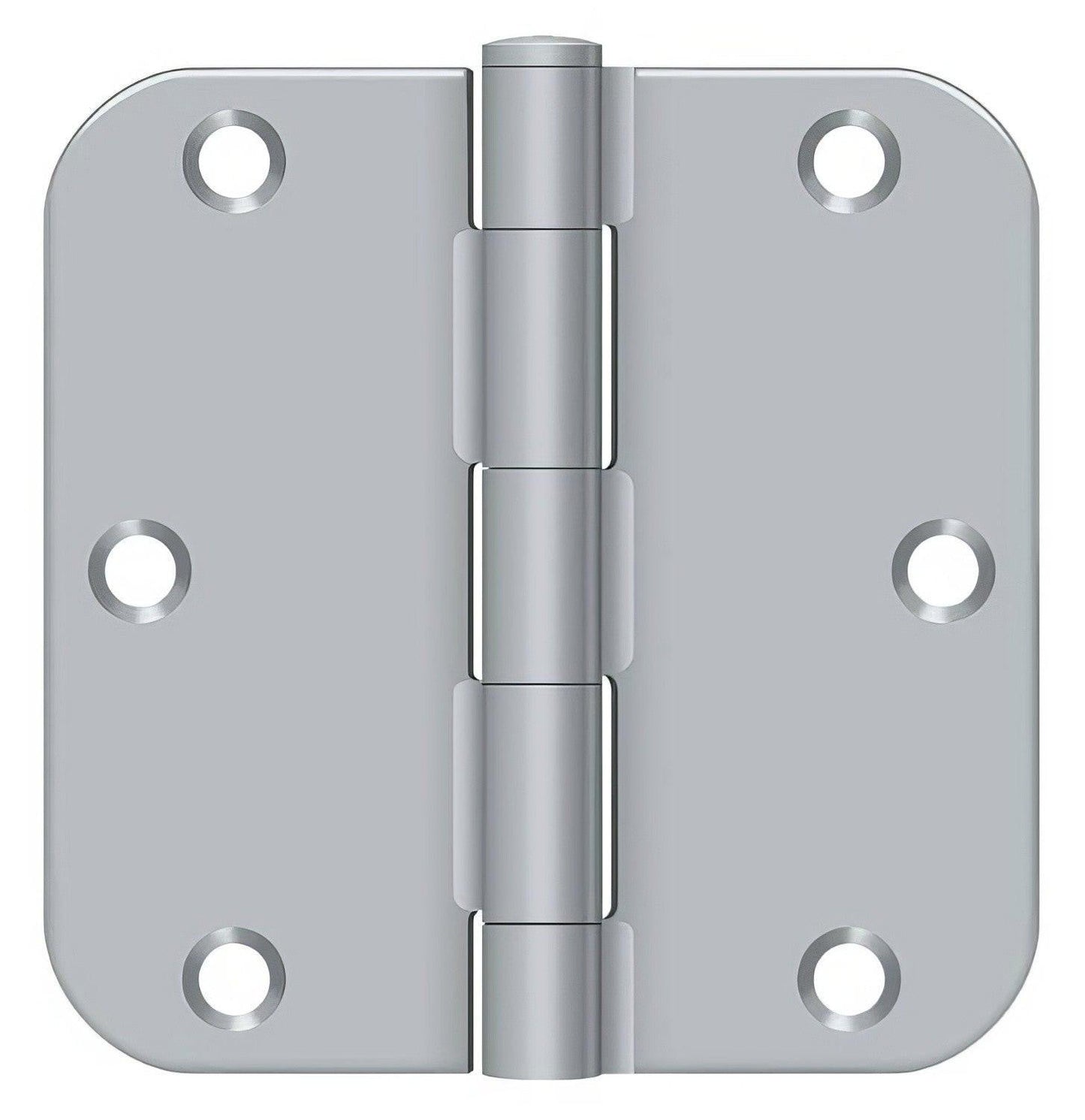 Deltana S35R5 3-1/2" x 3-1/2" Plain Bearing 5/8" Radius Corner Door Hinge - Pair