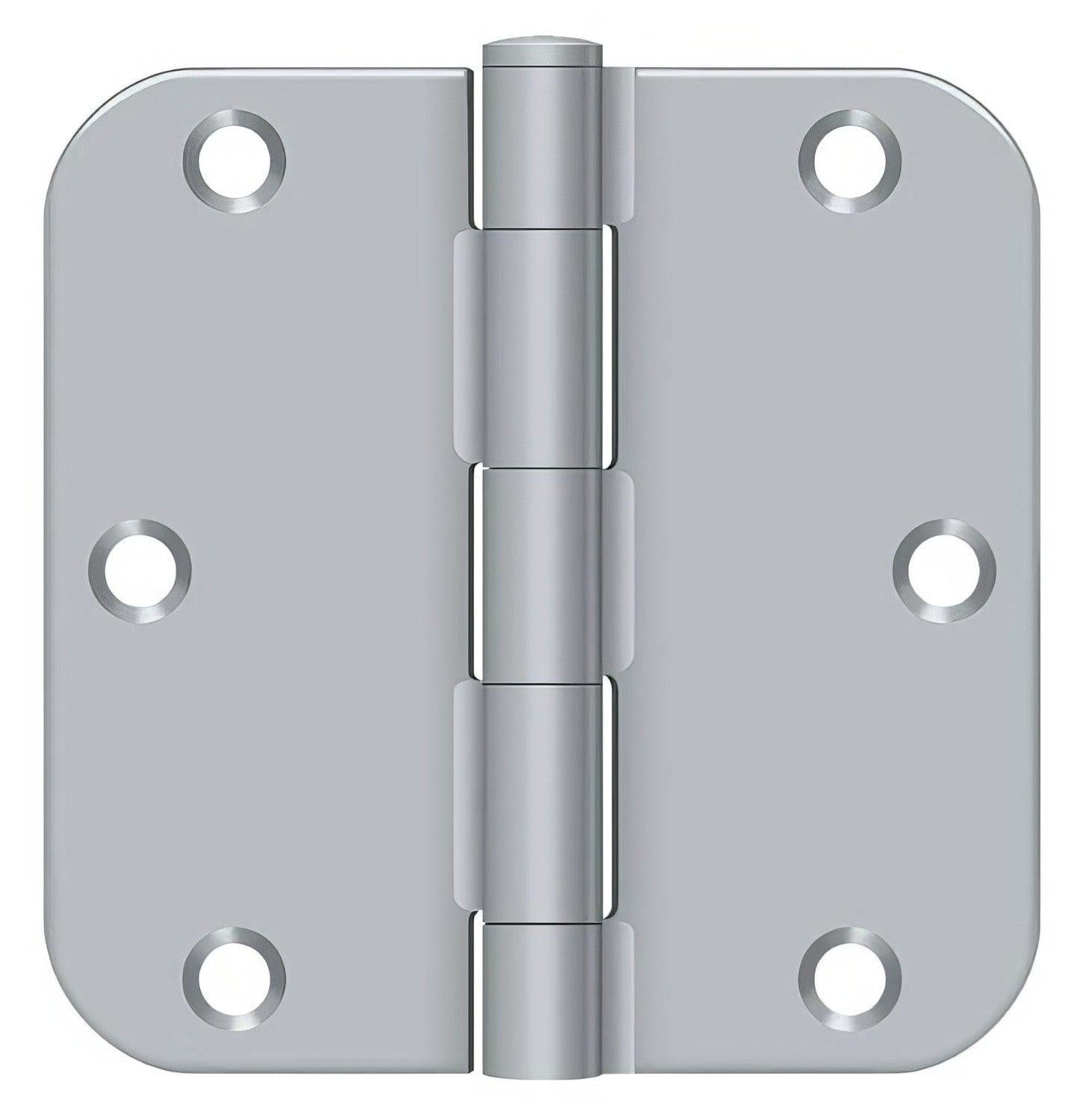 Deltana S35R5 3-1/2" x 3-1/2" Plain Bearing 5/8" Radius Corner Door Hinge - Pair