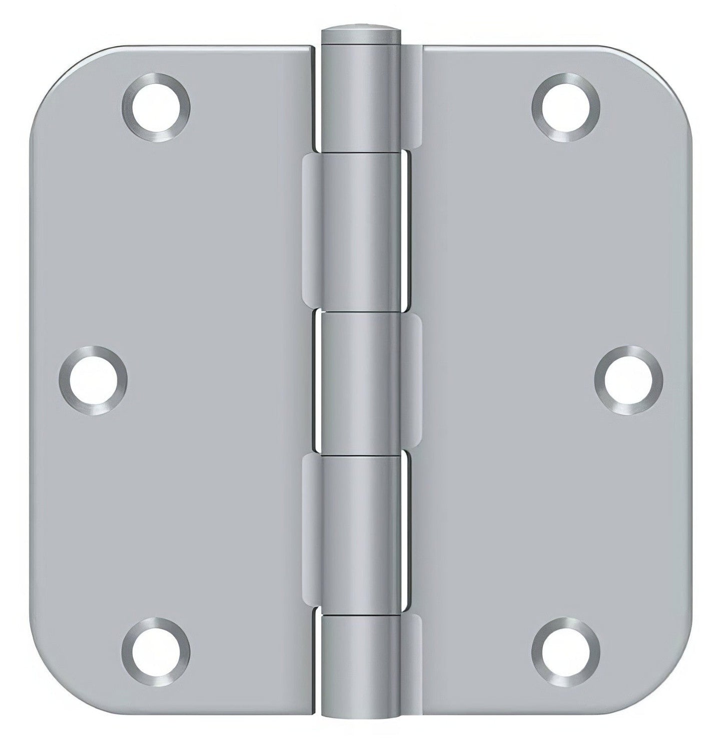 Deltana S35R5 3-1/2" x 3-1/2" Plain Bearing 5/8" Radius Corner Door Hinge - Pair.