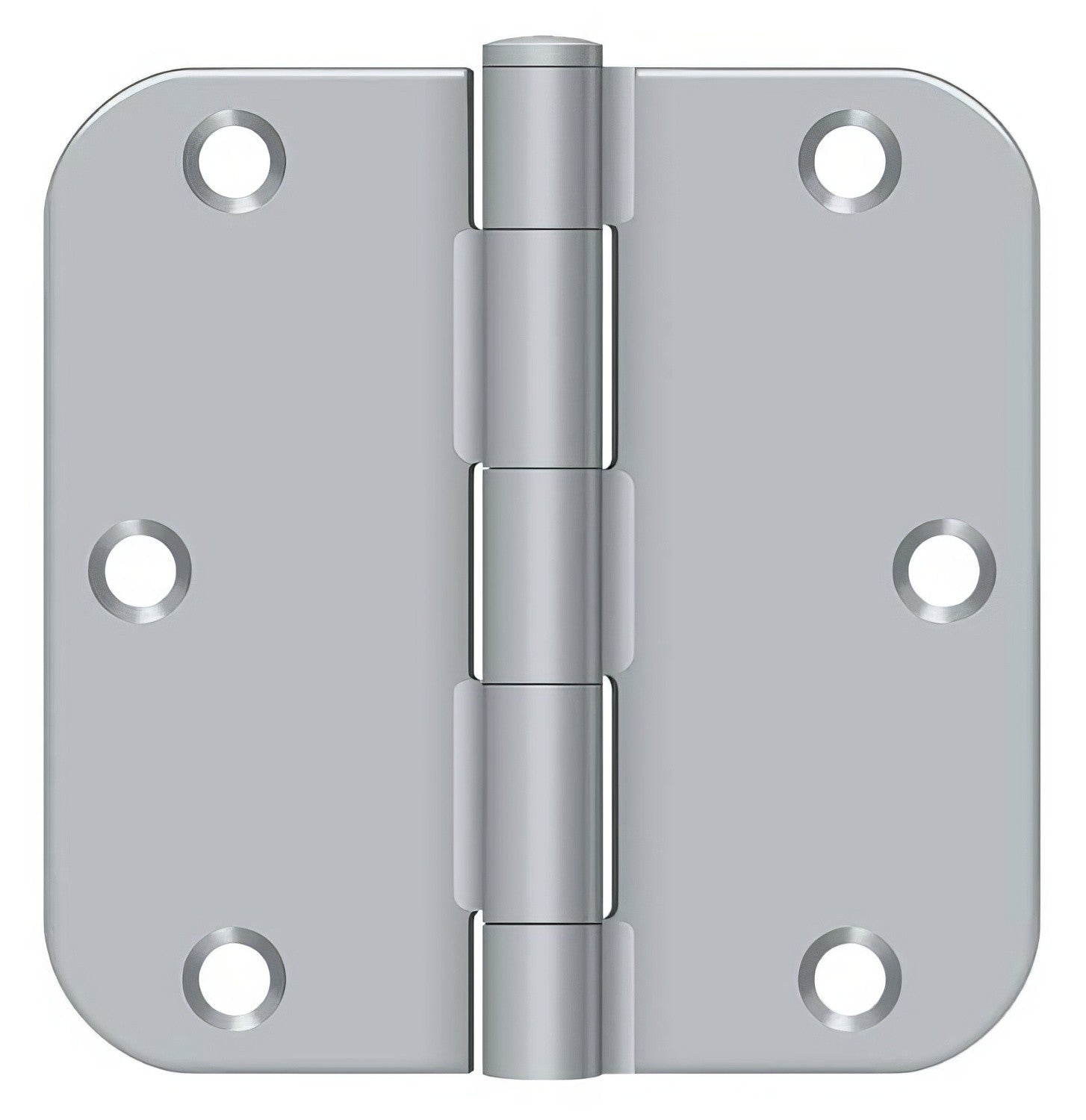 Deltana S35R5 3-1/2" x 3-1/2" Plain Bearing 5/8" Radius Corner Door Hinge - Pair.