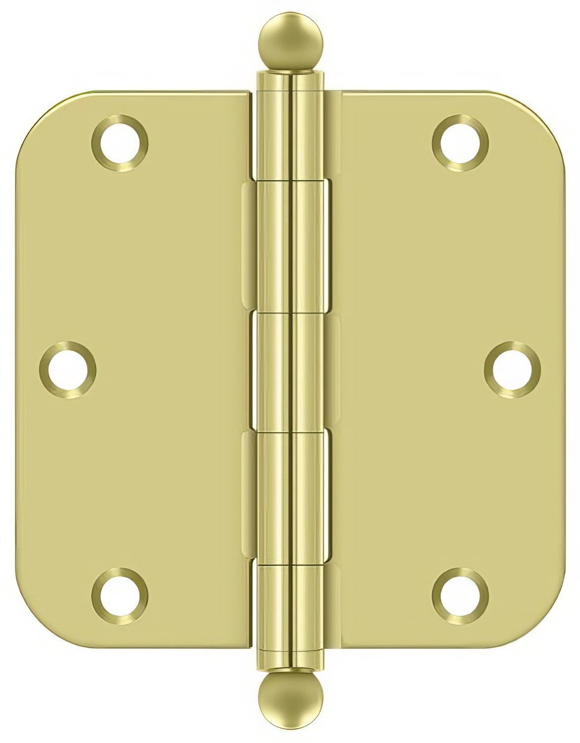 Deltana S35R5-BT 3-1/2" x 3-1/2" Plain Bearing 5/8" Radius Corner Door Hinge - Pair