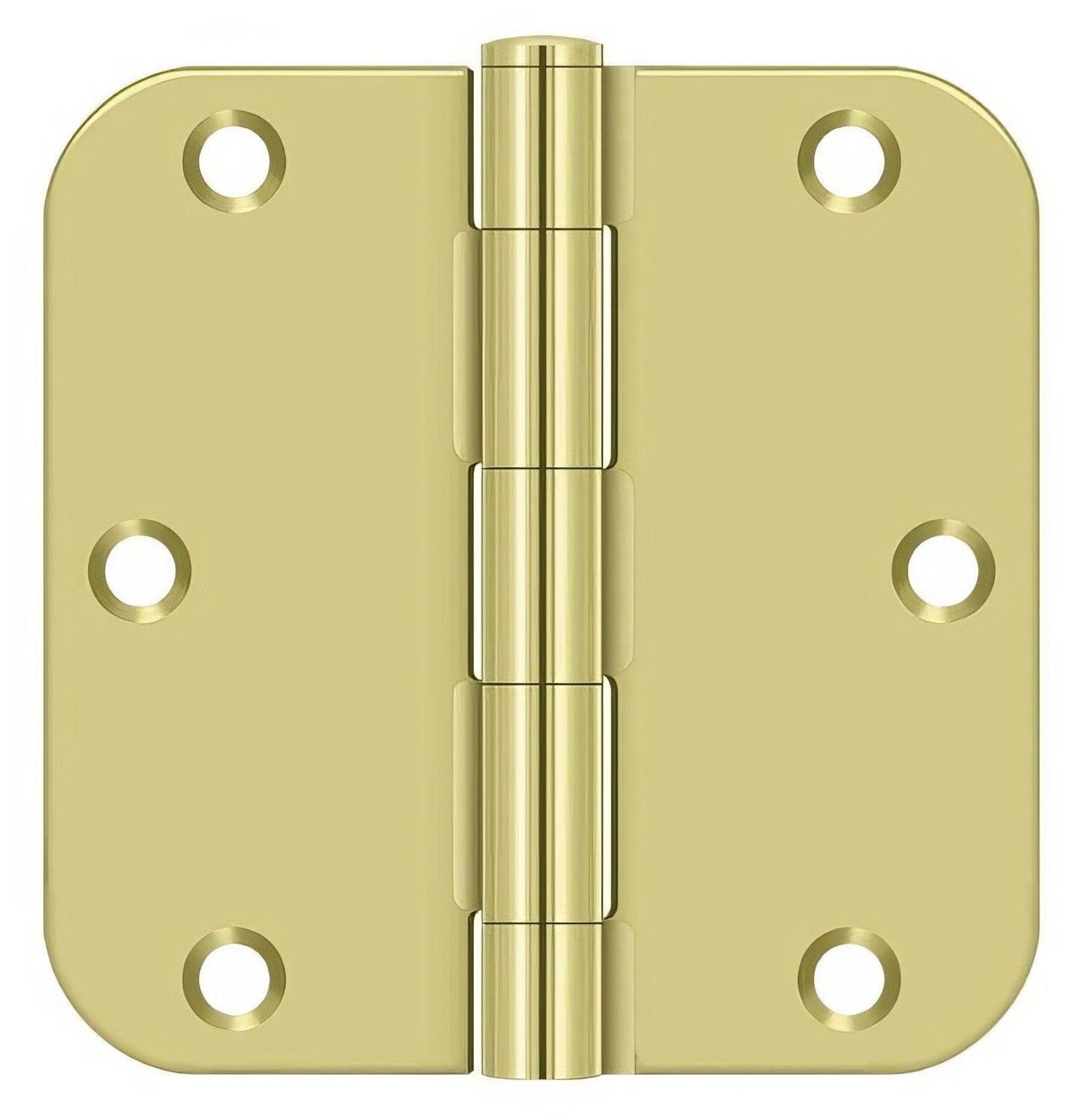 Deltana S35R5 3-1/2" x 3-1/2" Plain Bearing 5/8" Radius Corner Door Hinge - Pair