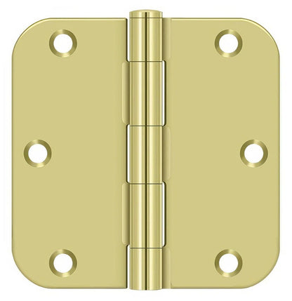 Deltana S35R5 3-1/2" x 3-1/2" Plain Bearing 5/8" Radius Corner Door Hinge - Pair