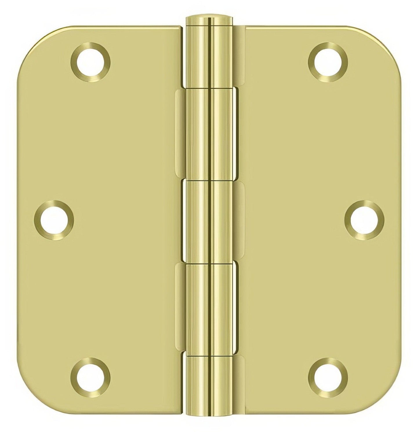 Deltana S35R5 3-1/2" x 3-1/2" Plain Bearing 5/8" Radius Corner Door Hinge - Pair.