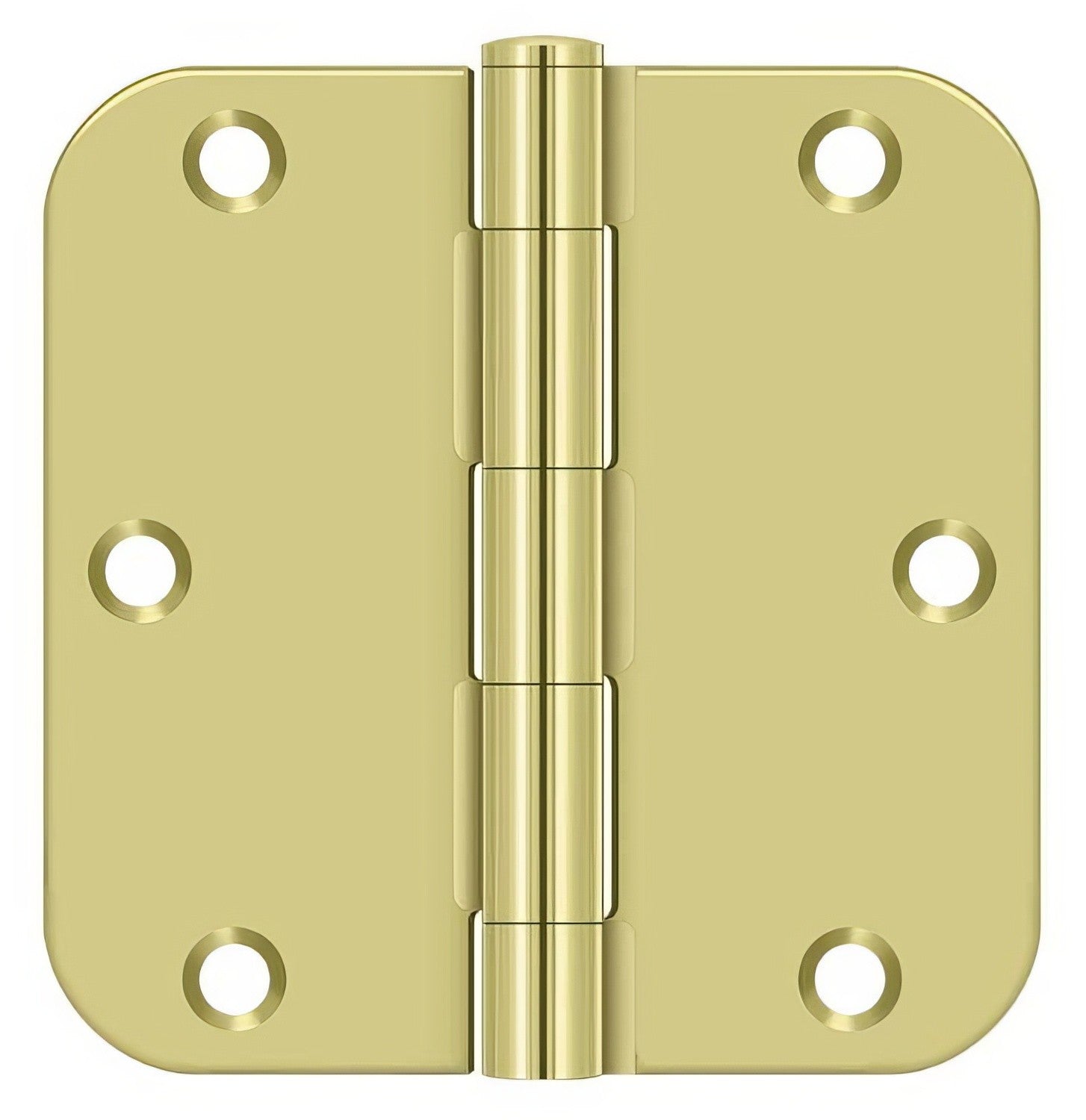 Deltana S35R5 3-1/2" x 3-1/2" Plain Bearing 5/8" Radius Corner Door Hinge - Pair.